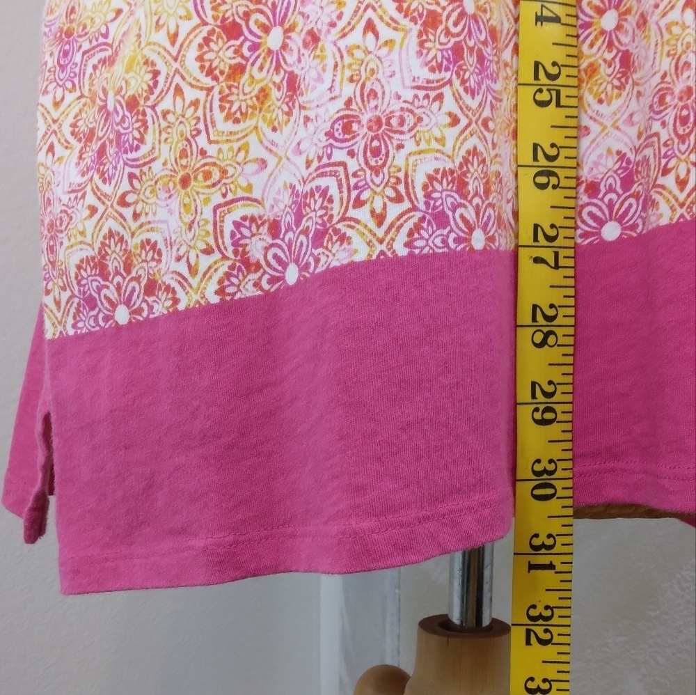 XL Floral Medallion Tank Top Tunic Stretch Print Bright Kim Rogers - Picture 4 of 9